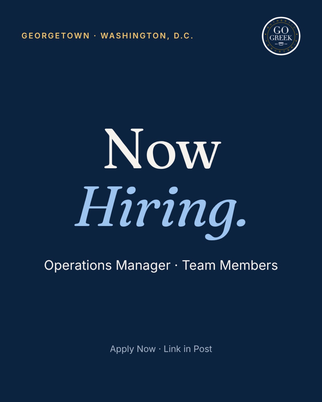 Hiring the team that opens our first store